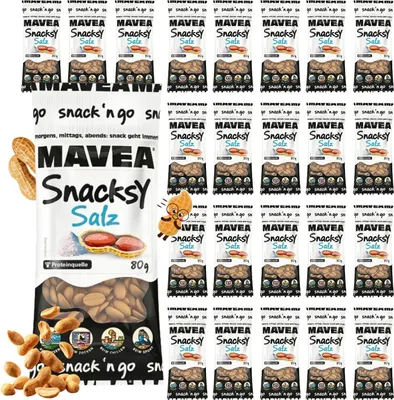Produktbild von MAVEA Erdnüsse schonend geröstet und fein gesalzen 24 Pack x 80g
