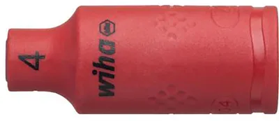 Obrázok produktu pre Nástrčný kľúč, 6-hranný, 1/4", 4 mm, VDE, Wiha | 4010995430887