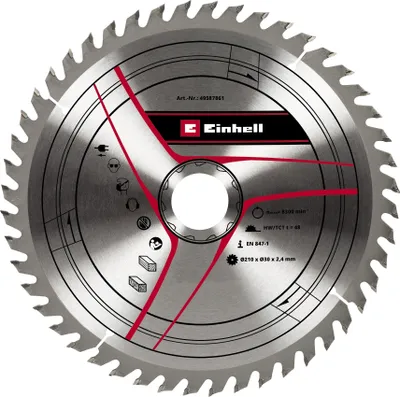 Produktbild von Einhell Stat. Sägen-Zubehör Sägebl. HM Ø 210x30x2,4 Z48