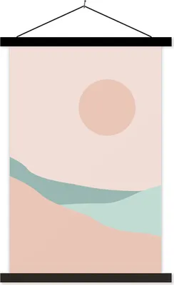 Produktbild von MuchoWow® Textilposter Sommer - Strand - Sonne 40x60 cm mit schwarzem Rahmen - Wanddekorationen