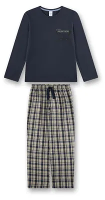 Produktbild von Sanetta Jungen-Schlafanzug lang blau Wolf 140