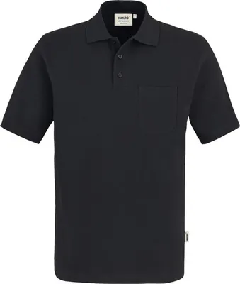 Produktbild von HAKRO Pocket-Poloshirt Top 802, schwarz, M