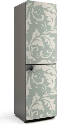 Produktbild von Stilvolles Pflanzenmuster – Magnetische Kühlschrank Abdeckung – Dekorfolie magnetisch Küche – Kühlschrank Magnet Deko – selbstklebende Magnettafel – Magnetfolie für Kühlschranktür – 60x205 cm