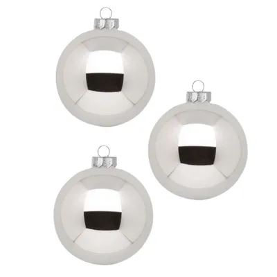 Produktbild von Weihnachtskugeln 6 Stk 10cm Shiny Silver