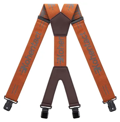 Zdjęcie produktu dla Szelki męskie - Model X - 6,5 cm szerokości - Metalowe klipsy - Elastyczne i regulowane