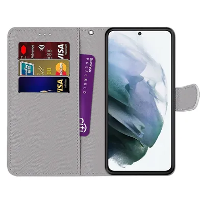 Productafbeelding van Telefoonschaal voor Samsung Galaxy S22 5G, beschermhoes, portemonnaiehoes, 360-graden hoes, etui, kleur: Spaltlöwe