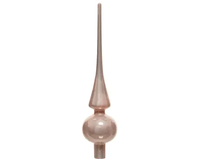 Produktbild von Christbaumspitze Glas 26cm rosa  glänzend