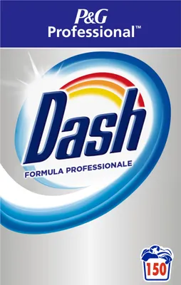 Produktbild von Dash Professional Waschpulver für Waschmaschinen, 150 Waschgänge, 7,5 kg, professionelle Formel, tiefenreinigend, verleiht Kleidung ab der ersten Wäsche Weichheit, mit frischem Duft, für den