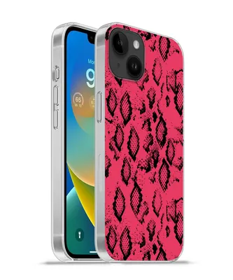 Produktbild von MuchoWow® Handyhülle Schutzhülle Hülle für Apple iPhone 14 Plus - Soft case Tiermuster - Schlangenhaut - Rosa Silikon Softcase Handy Hülle - Abbildung