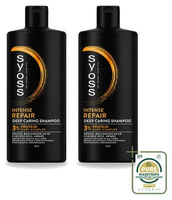 Zdjęcie produktu dla 2 sztuki szamponu Syoss Repair do włosów suchych i zniszczonych, 440 ml - zestaw ekonomiczny