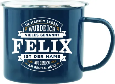 Produktbild von Echter Kerl Emaille Kaffeetasse Kaffeebecher Felix