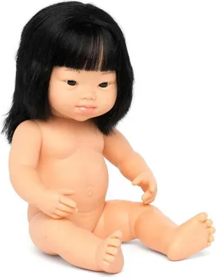 Image de Miniland Poupée asiatique avec syndrome de Down 38 cm Noir  Noir Taille unique