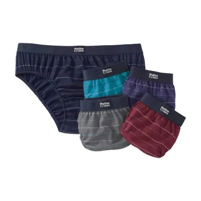 Immagine prodotto di Atlas For Men - Slip da uomo (confezione da 5) AF1388 (4XL) (blu navy/turchese/viola/grigio/bordeaux)