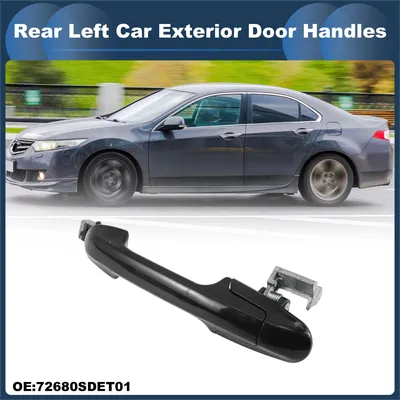 Image de Poignée De Porte Extérieure Arrière Gauche No.72680Sdet01 Pour Honda Accord 2003-2007 Abs Noir 1 Pièce