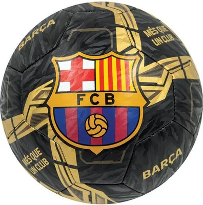 Zdjęcie produktu dla Piłka nożna Lightning Black/Gold FC Barcelona - Piłka sportowa dla dzieci 22 cm