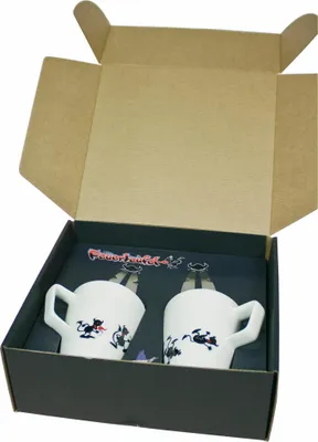 Produktbild von Take2 Die Feuerteufel Feuerzangen Tassenset, 4-tlg., Feuerzange, Feuerzangenbowle, Tasse, Zuckerzange, 26060