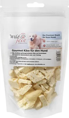 Produktbild von Wild & Fein Gourmet Käsesnack, gefriergetrocknet - 100 g Hundesnack
