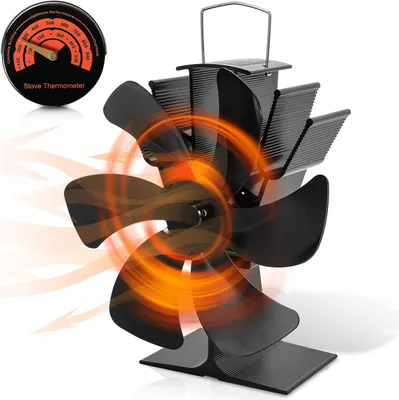 Immagine prodotto di Ventilatore per camino Yakimz, ventilatore elettrico per caminetti stufe a legna, funzionamento a bassa rumorosità, ventilatore per camino stufe a legna / bruciatori a legna