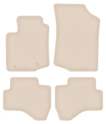 Produktbild von DURBAN Beige Velours-Fußmatten-Set für Peugeot 108 Schrägheck (2014-)
