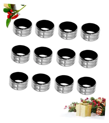 Produktbild von 12-teiliges Set Edelstahl Tropfringe für Weinflaschen, auslaufsichere Tropfkragen, stilvolles Weinzubehör, einfach zu verwenden für Bar und Feiern
