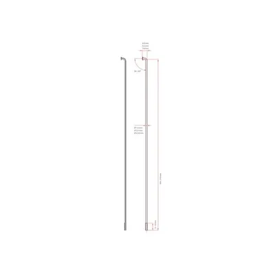 Produktbild von DT Swiss Speiche Champion 2.0 VE100 silber 278 mm - robuste Standardspeiche f...
