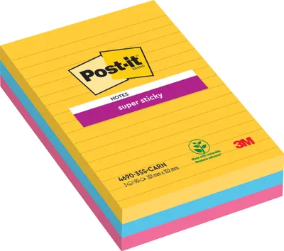 Produktbild von Post-it - Notizblock 675 super klebrig 101x101mm Rio