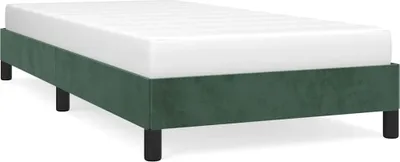 Obrázek produktu pro vidaXL Rám postele bez matrace tmavě zelený 90x200 cm sametový