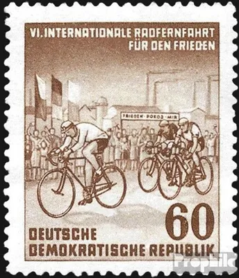 Produktbild von Briefmarken DDR 1953 Mi 357 postfrisch Internationale Radfernfahrt für den Frieden