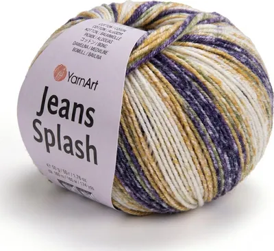 Image de YarnArt Jeans Splash 953 laine, 55% coton/45%.polyacrylique, 160m, 50g, poids sport, multicolore