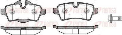 Produktbild von REMSA Bremsbeläge Satz Hinten Bremsklötze für MINI Schrägheck (R56) 1344.00