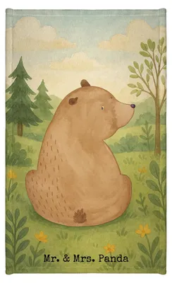 Produktbild von Mr. & Mrs. Panda Gästehandtuch Bär Schulterblick Design - Weiß - Geschenk, Weisheit, Handtuch Klein, Selbstachtung, Gästetuch, Bären, Motivation, baumwolle, Teddy, 30x50