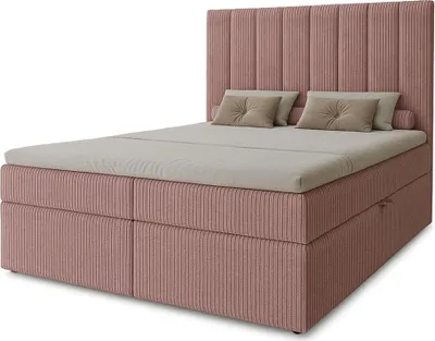 Obrázok produktu pre Hotelová manželská posteľ 180x200 GRETNA - ružová + topper