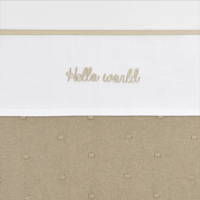 Produktbild von Meyco wieglaken Hello World sand 413174