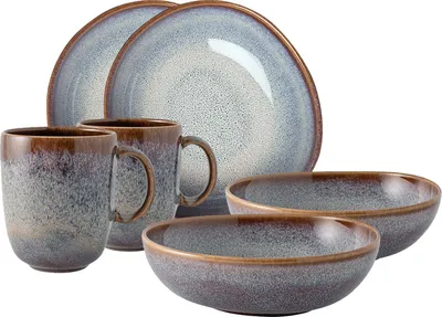 Productafbeelding van Villeroy & Boch Lave beige ontbijtset, 6-delig
