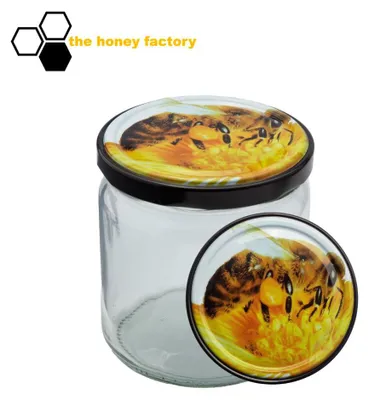 Produktbild von 96 x HONIGGLAS Twist Off 500G im KARTON inkl. Metalldeckel POLLY BEE