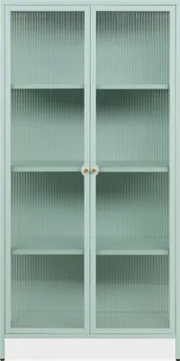 Produktbild von finori Milton 52A Vitrine, mintgrün Maß: B x H x T ca. 80 x 160 x 40 cm