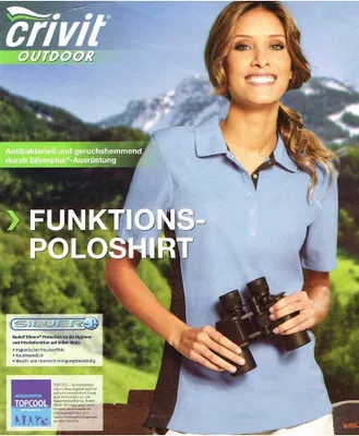Produktbild von Crivit Outdoor Damen Funktionspoloshirt Hellblau S 36/38
