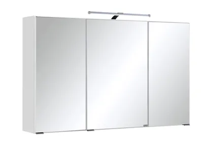Produktbild von 3D-Spiegelschrank Spiegel Badspiegel Badezimmerspiegel Hängeschrank Bad "Cleo I" (weiß, 100 cm)