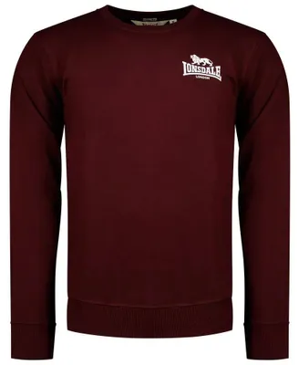 Obrázok produktu pre Pánska mikina s okrúhlym výstrihom, úzky strih LONGRIDGE Oxblood/Ecru XL Lonsdale