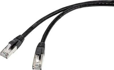 Obrázok produktu pre Renkforce RF-4538200, 15 m, Cat6a, S/FTP (S-STP), RJ-45, RJ-45, Čierna
