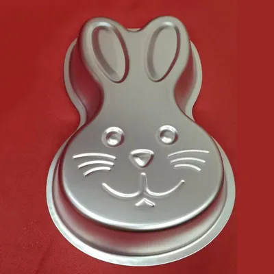 Image de Moule à gâteau en forme de lapin, en aluminium antiadhésif, dimensions 30x20x5 cm