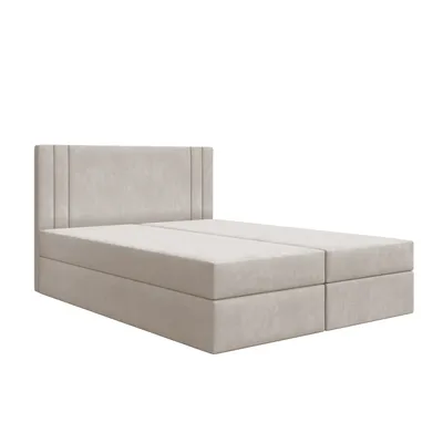 Produktbild von Bett Boxspringbett BEST, OHNE Topper mit Bettkästen - Doppelbett, Stauraum, Schlafzimmer, Polsterbett, Bettgestell (140 x 200, Beige - ITAKA 46)