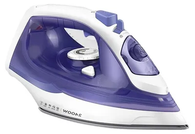 Obrázek produktu pro Parní žehlička, výkon 2400 W, nádržka na vodu o objemu 350 ml, 5 teplotních stupňů, automatické vypnutí, nepřetržitý výstup páry
