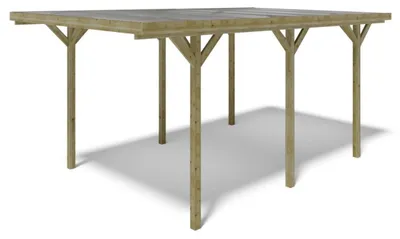 Image de Carport, abri de voiture 3.04x5.12 m - 15.57 m2 - couverture PVC - CAR16PVCTR - ALTANKA