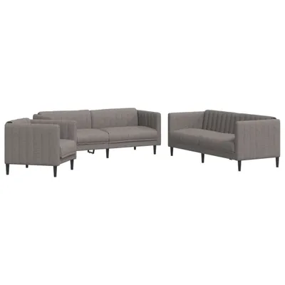 Produktbild von 3-tlg. Sofagarnitur Taupe Stoff