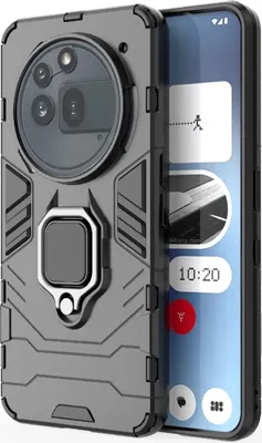 Obrázok produktu pre Ochranné puzdro s magnetickým krúžkom pre Nothing Phone 3a Pro, dizajn TPU/PC, čierne