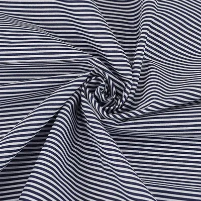 Baumwollstoff 1 m x 1,6 m Blau-Weiß Streifen