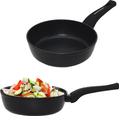 Zdjęcie produktu dla Patelnia aluminiowa HANYS 24cm NON-STICK INDUKCJA GAZ czarna