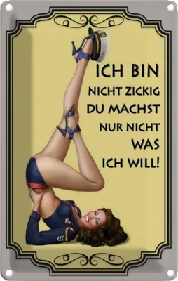 Produktbild von vianmo Blechschild 18x12 cm Frau ich bin nicht zickig Männer Frauen Spruch Zitat