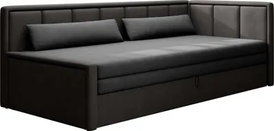 Zdjęcie produktu dla Sofa rozkładana z funkcją spania FULGEO czarna/szara prawa